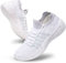 Harvest Land Womens Slip On Trainers Lightweight Walking Shoes for Ladies Comfortable Gym Sneakers for Women White Size UK9
