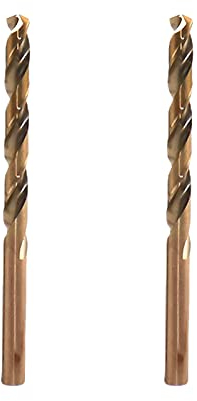 Lot de 2 forets hélicobalt M35 HSS et cobalt - Pour perçage sur carbure - Acier inoxydable - Métal - 8 mm