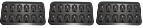 Pyatofly 6 Confezioni Pentola Antiaderente Madeleine, Stampo da Forno 12 con Tortiera Teglia da Forno Teglia da Forno Antiaderente al Cioccolato, Usata per Forno Nero
