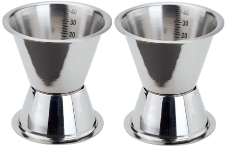 Mesure de Bar et de Cocktail Multi-Graduations 20/40ml Doseur Alcool Jigger Gradué 10/20/30/40 ml Matériel de Bar Restaurant Accessoire Barman Mixologie