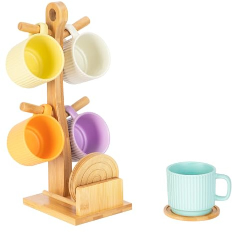 E-ROOM TREND Gewürzregal mit Stecktafel | Zubehör Küchentheken Schreibtisch Organizer | für Eckpflanzenregal 2-Etagen Küchenthekenregal mit Kunststoff Aufbewahrungsbox (BOSP-3014) | Bambus