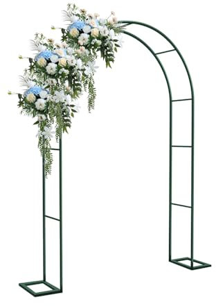 Metal Garden Arch - 4 Size Black Arbor Steel Frame Arch, Heavy Duty Steel Support, Rose Arch, Climbing Plant Support, for Climbing Plants, Roses, Indoor/Outdoor, Backyard