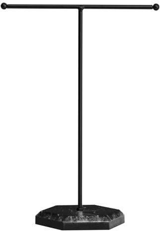 ZGDEIWGF Espositore per gioielli da 1 pezzo, espositore per gioielli, espositore per collane, appendiabiti per collane, espositore per gioielli nero, espositore per orecchini