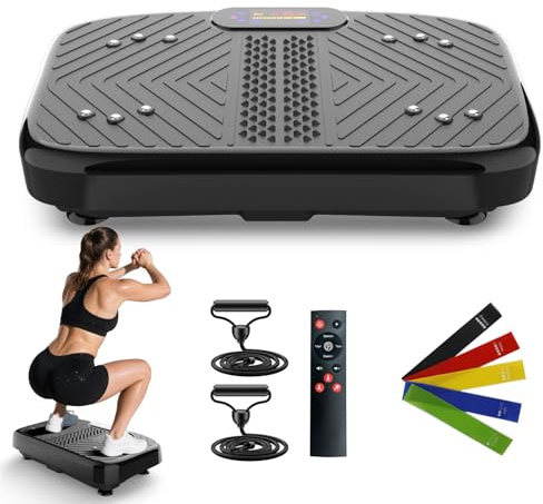 Vibration Plate Exercise Machine Weight Loss, Full Body Workout Vibration Plate Lymphatic Drainage,199 Adjustable Speeds Power Shaping Vibrating Plate Built-in Bluetooth Speaker For Whole Body Workout