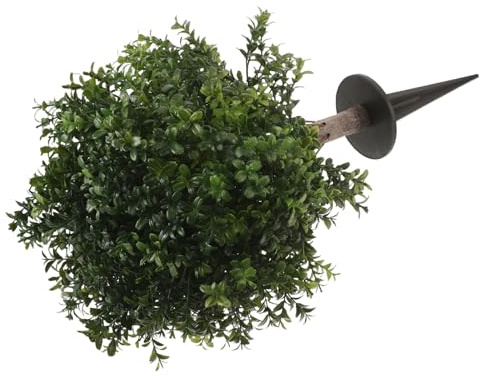 HOMOCONO Konstgjord Häckväxt Topiary Boll med Markspike Lätt och Anpassningsbar för Uteplatsdekoration och Festliga Evenemang Permanent Faux Boxwood Buske för Utomhusbruk
