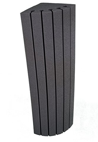 Keyhelm | Fonoassorbente Bass Trap Cilindrico H100 | 25x25cm altezza 100 cm D25 Grigio antracite | Pacco da 4 | Correzione Acustica Basse Frequenze | Studi di registrazione