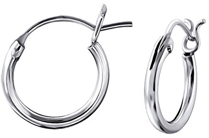 Extra Small Creole Hoop Earrings 925 Sterling Silver - 10mm
