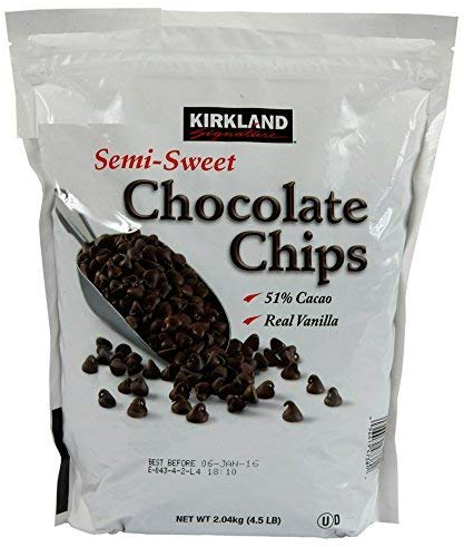 Kirkland Signature Semi-Sweet Chocolate Chips 2.04kg, (Pack of 1)