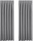 Curtains 90 Drop - Pencil Pleat Top Light Blocking Window Treatments Curtain Panels Large for Bedroom/Living Room Sliding Glass Door, 2 Pieces, 90 inch Width x 90 inch Drop, Grey