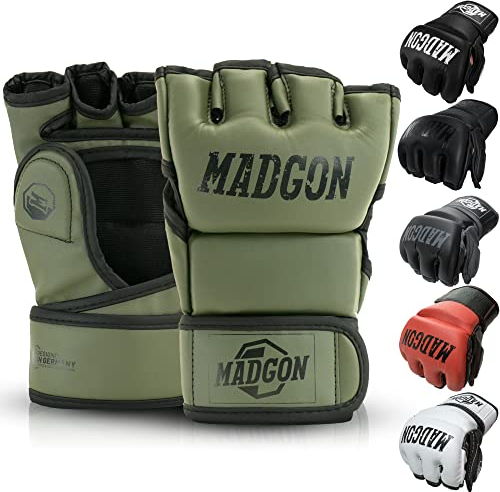 MADGON Premium MMA Handschuhe für Kampfsport, Grappling, Sparring, Krav MAGA, Muay Thai, Boxsack, Pratzen für Männer und Frauen