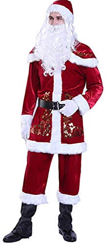Springcmy Weihnachtsmann-Kostüm, Cosplay-Requisiten, ausgefallener Erwachsenenanzug, Cosplay-Outfit-Sets, Party-Outfit