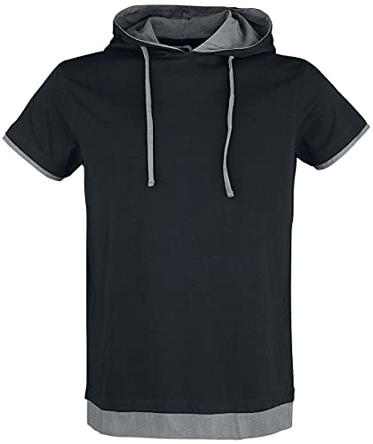 RED by EMP Homme T-Shirt Noir avec Capuche XL