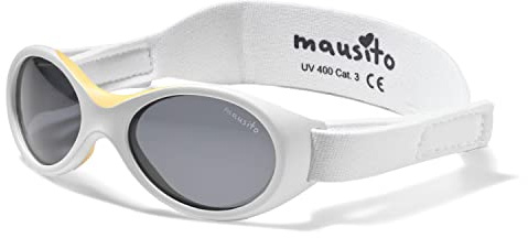 Mausito Occhiali da sole bambini 0-18 mesi I FLESSIBILI Occhiali da sole neonato 100% PROTEZIONE UV I Fascia regolabile & senza BPA I Migliore del test I Design europeo per bambina