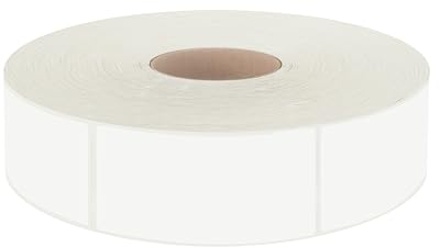 600 PCS weiße rechteckige Aufkleber, leeres Schreiben auf Etiketten Selbstklebende Aufkleber Rolle weiße Namensschilder mit dauerhaftem Kleber für Aktenordner Büro Schulbedarf (1.9cm x 3.9cm)