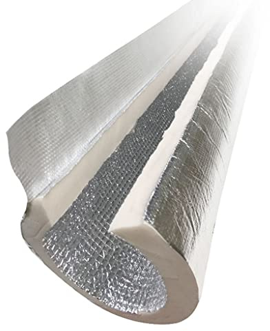 HAIRIT Skumisolering rör för rör, självtätande aluminiumplåt rörisolering, 15mm tjocklek, Självhäftande halvöppen solskydd vattentät bekväm konstruktion