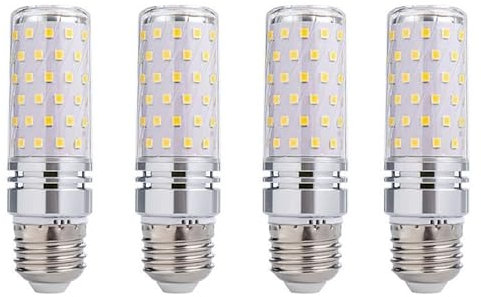 ANYPOWK Ampoule LED en forme de maïs 8W - Équivalent 60W incandescent, 800LM, Base E26 Blanc chaud 3000K, non-dimmable, lot de 4