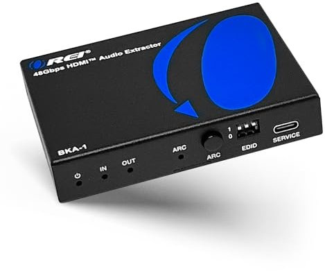 OREI Extractor de Audio 8K HDMI UltraHD 4K @ 120Hz 48G HDMI 2.1 convertidor de Audio para PS5 SPDIF + Salida de 3.5 mm HDCP 2.3 - Dolby Digital/DTS Passthrough CEC, HDR, Dolby Vision, ARC, HDR10+