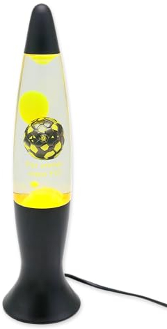 nox light Lavalampe schwarz mit individuellem Druck - ihr personalisierter Text Logo Foto (gelb)