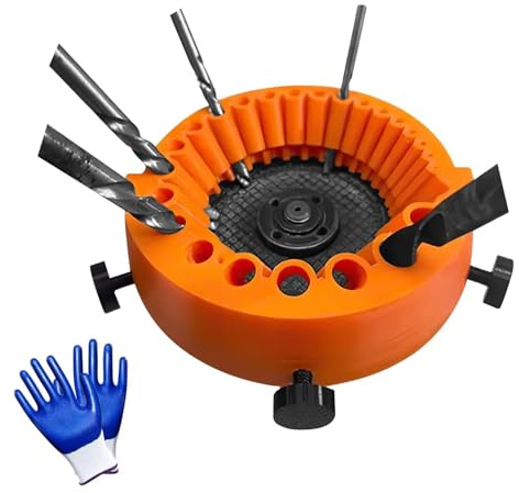 Drill Bit Sharpener, Power Drill Bit Grinding Attachment, Portable Angle Grinder Attachment, Universal Drill Bit Sharpener Tool for 2-13mm Bits 125 mm Grinder, Restore Dull Bits with Precision