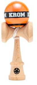 KROM Kendama MIKRO Orange - Mini Kendama Made of Beech Wood - Fully Playable - Pocket Size - For Beginners & Professionals