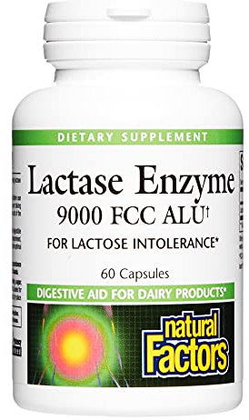 Natural Factors, Enzym Laktase, 9000 FCC ALU, 60 Kapseln