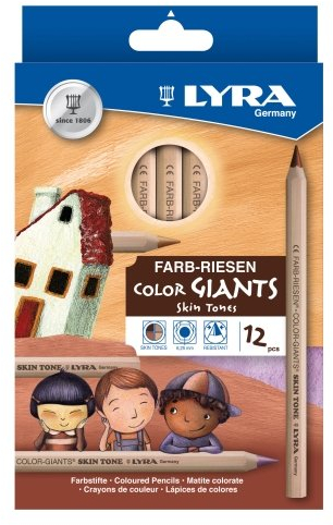 Buntstifte Lyra Farbriesen Skin Tones Hautfarben, 12er Sortiment - Farbstifte