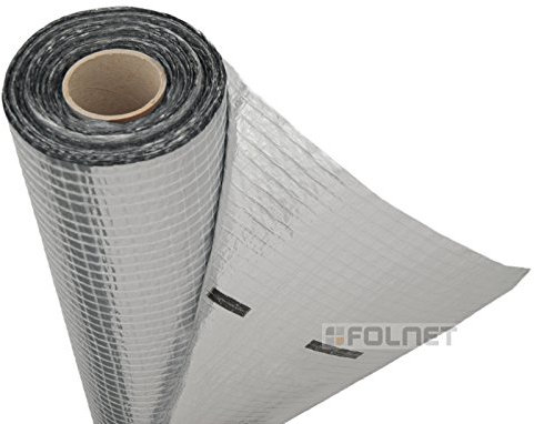 Vapour Barrier and Waterproof Thermal Insulation Aluminium Foil Membrane - Suitable for use in Walls, Floors and Roofs - 1.5m x 50m (75 SQ/M) - 110 G/SM - Free Next Day UK Delivery - Large Discounts Available on Multi Pack (3)