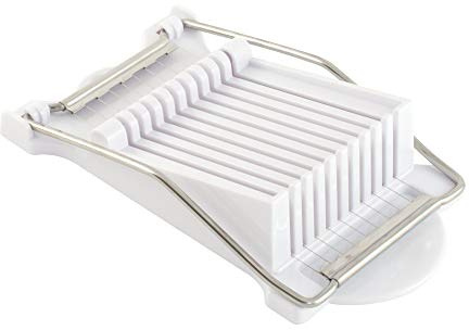 HIC Kitchen Luncheon Meat Slicer, Stainless Steel Wires, Cuts 9 Slices