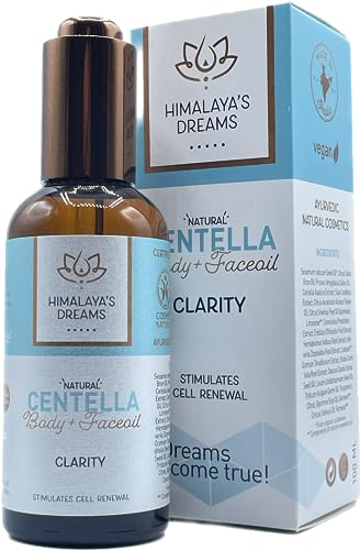 Himalaya´s Dreams® ayurvedisches Körperöl, Gesichtsöl [BEI NARBEN] - Narbenöl inkl. praktischer Dosierpipette - vegane Naturkosmetik [100ml] - Massageöl mit Mandelöl bio, Orange, Centella