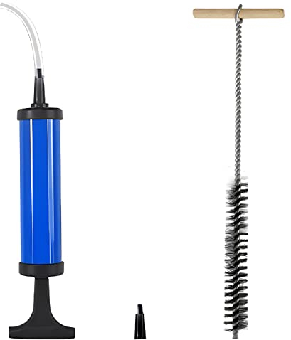 Bomba de Aire Manual Soplador Cepillo Alambre Redondo para Agujeros Perforados Limpieza