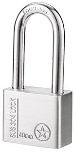 Candado de acero inoxidable 304 con llave de 40 mm, candado resistente con 4 llaves, cerraduras de seguridad para interiores y exteriores, para casilleros escolares y de gimnasio, cobertizos, vallas,