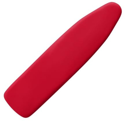 Qznuberone Ironing Board Cover Standard Size Heat & Stain Resistant Fabric Top Ironing Pad Replacement Cover with Fasteners Elastic Edge & Cozy Nose Pocket,Red