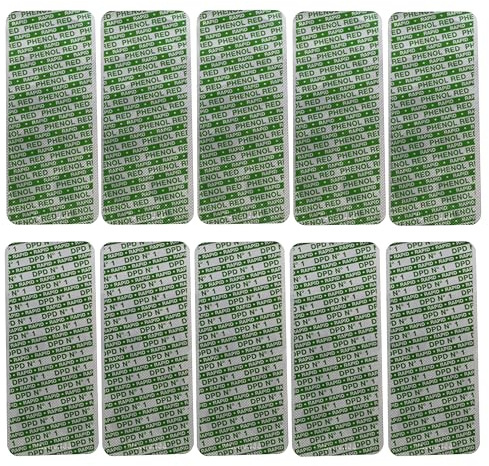 HAF® 500 testtabletter vardera, 250 x fenol röd & DPD No1 Rapid för bulktestare i blister 10 stycken – exakt kemisk bestämning av pH, klor och brom-värde – kvalitet: Tillverkad i Tyskland