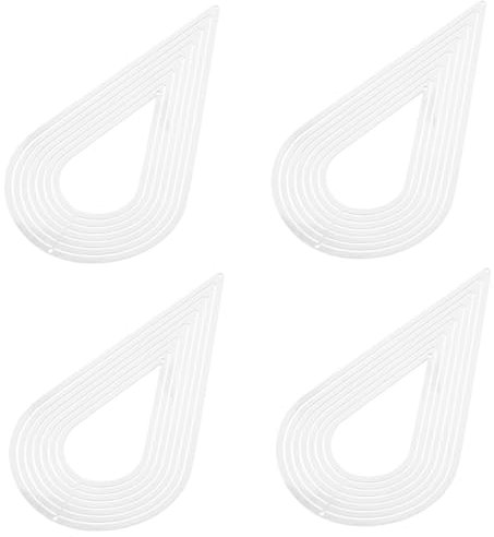 Alipis Escultura De Viento 3D De Metal con Forma De De Agua 4 Unidades para Jardín Decoración Exterior Colgante para El Hogar