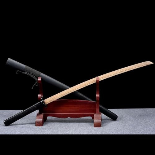 ZHAOMEI Katana Giapponese con Fodero, Lama in Palissandro Naturale, Spada Samurai in Legno, Bokken Fatto a Mano per Arti Marziali, Decorazione, Collezione, Kendo, iaido, cosplay-103CM