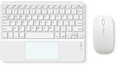 Puleuroy Teclado Bluetooth con Panel Táctil y Ratón para PC, Tableta, Juegos, Teclado Inalámbrico