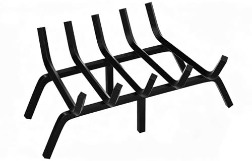 FEED GARDEN 17 Inch Small Fireplace Grate, 1/2 Solid Steel Log Holder