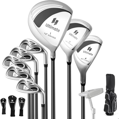 COSTWAY Komplett Golfschläger Set Damen, 15 teilges Golf Set Rechtshänder mit Golftasche & Regenhaube, Golfschlägersätze mit #1 Driver, #3 Fairway-Holz, Hybrid, Eisen & Putter (Grün)