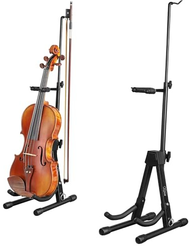 Augioth New Violin Stand with Bow Holder,