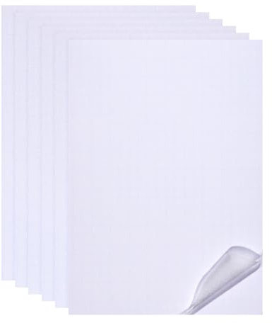 PATIKIL 12x8 Inch Holographic Laminate Sheets, 6Pcs Holographic Sticker Paper Transparent Vinyl Laminate Film A4 Waterproof Self Adhesive for Craft Books, Glitter Effect