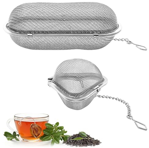 2 Piezas Bolas Infusor, Infusor de Té, Colador Té, Bolas de Infusor de Colador de Té, Coladores de Té de Acero Inoxidable, Gancho de Cadena Extendido, Westmark Infusor de Hierbas, Especias y Té