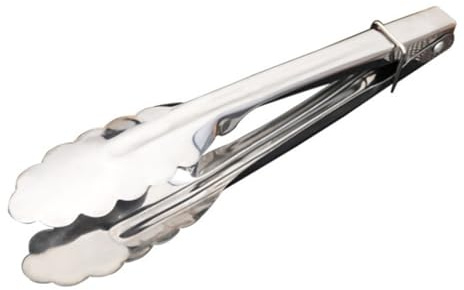 WGFOIP Pinzas para Alimentos de Acero Inoxidable, Pinzas para Ensaladas para Servir Barbacoas, Antideslizantes, Duraderas, Resistentes Al Calor, de Primera Calidad, para Uso en (9 pulgadas)