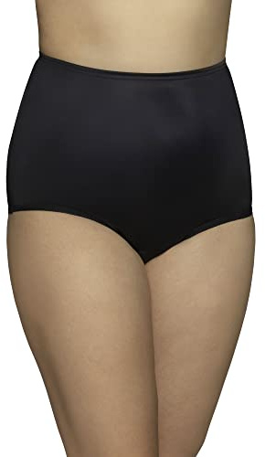 Vanity Fair Women's Perfectly Yours Ravissant Tailored Nylon Brief #15712, Midnight Black, 6