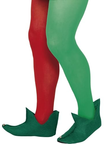 Smiffys Elf Boots, Green , Christmas Fancy Dress Accessory, Elf Dress Up Accessories Halloween