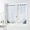 Douceur d'Intérieur, Paire de Voilages à Passants (2 x 60 x 120 Cm) Salina Blanc, Voile Sablé