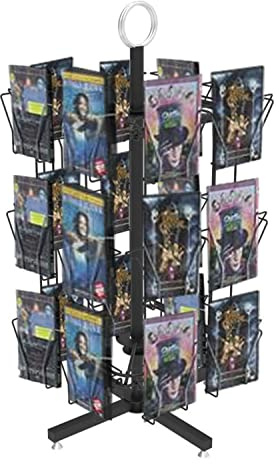FixtureDisplays® 24 Pocket 5X7 Greeting Card Rack Post Card Birthday Christmas Holiday Display Rack Stand Countertop Tabletop Spinner Rack 15128