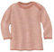 Disana 100% Merino Wool Baby Jumper Sweater Knitted top Shirt Pullover Buttons (Rose-Natural, 86 cm/92 cm)
