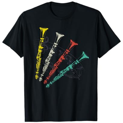 Retro Cadeau Musicicen Fanfare Joueur De La Clarinette T-Shirt