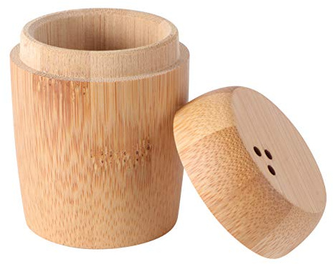 DOITOOL Bamboo Toothpick Dispenser and Boxes - Decorative Toothpick Jar and Fruit Picks - Cotton Swabs Container for Home, Restaurant, Hotel