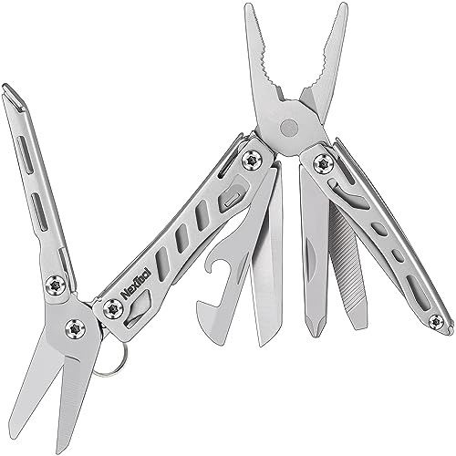 NexTool Mini Flagship EDC Keychain Multitool, Mini Pocket Knife (Silver)